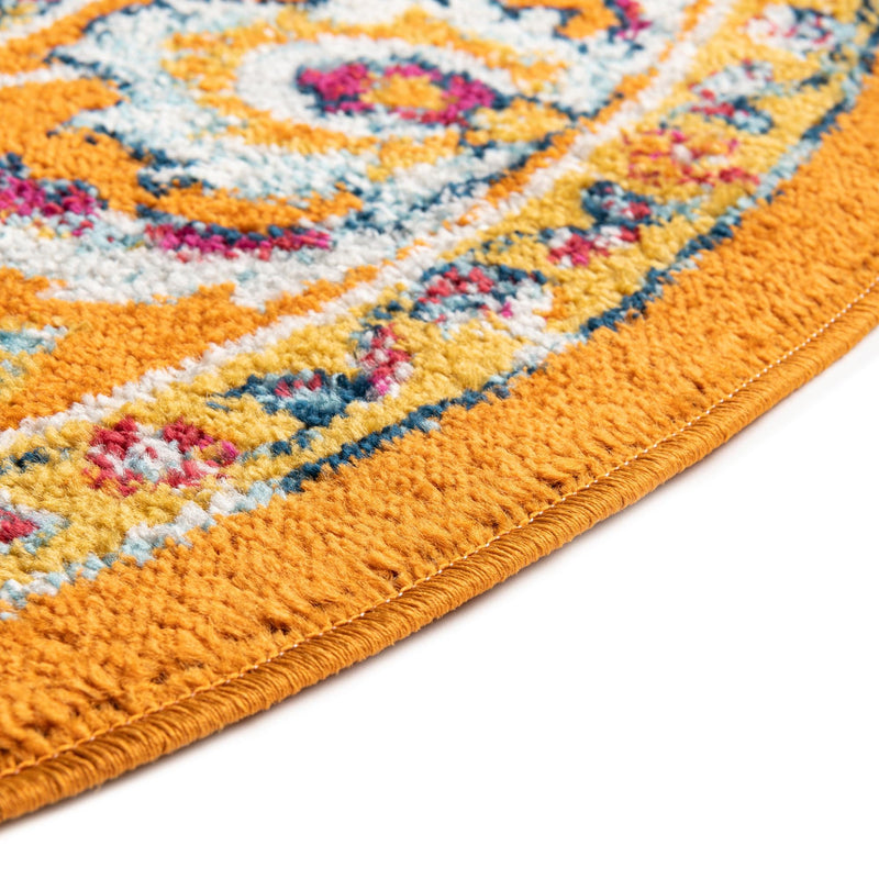 Adriana Terrace Collection Area Rug -  Positano (Orange) Oval Orange  lifestyle 31