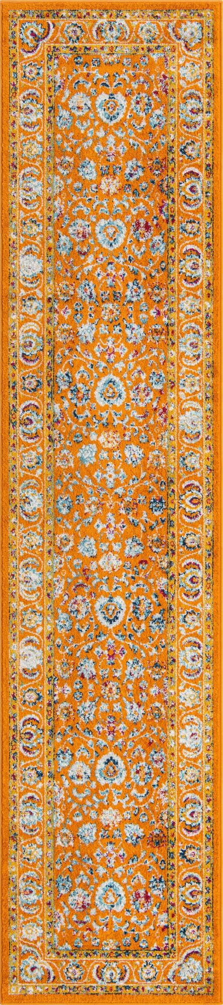 Adriana Terrace Collection Area Rug -  Positano (Orange) Runner Orange  lifestyle 6