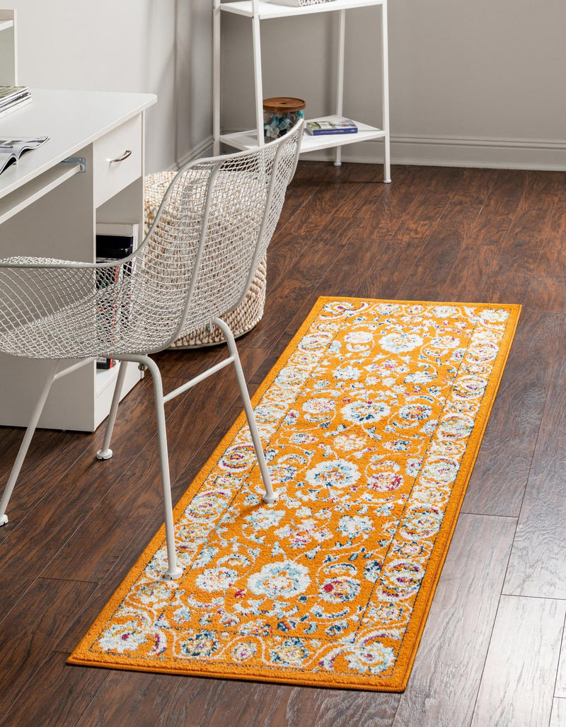 Adriana Terrace Collection Area Rug -  Positano (Orange) Runner Orange  lifestyle 11