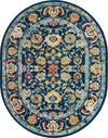 Adriana Terrace Collection Area Rug -  Positano (Navy Blue) Oval Navy Blue  lifestyle 2