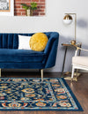 Adriana Terrace Collection Area Rug -  Positano (Navy Blue) Rectangle Navy Blue  lifestyle 2