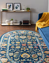 Adriana Terrace Collection Area Rug -  Positano (Navy Blue) Oval Navy Blue  lifestyle 12