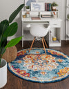 Beverly Grove Collection Area Rug - Melrose (Multi) Round Multi  lifestyle 14