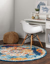 Beverly Grove Collection Area Rug - Melrose (Multi) Round Multi  lifestyle 19