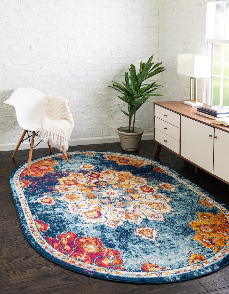 Beverly Grove Collection Area Rug - Melrose (Multi) Oval Multi  lifestyle 16