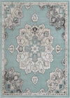 Beverly Grove Collection Area Rug - Melrose (Aqua) Rectangle Aqua Main