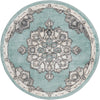 Beverly Grove Collection Area Rug - Melrose (Aqua) Round Aqua  lifestyle 9