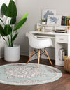 Beverly Grove Collection Area Rug - Melrose (Aqua) Round Aqua  lifestyle 19