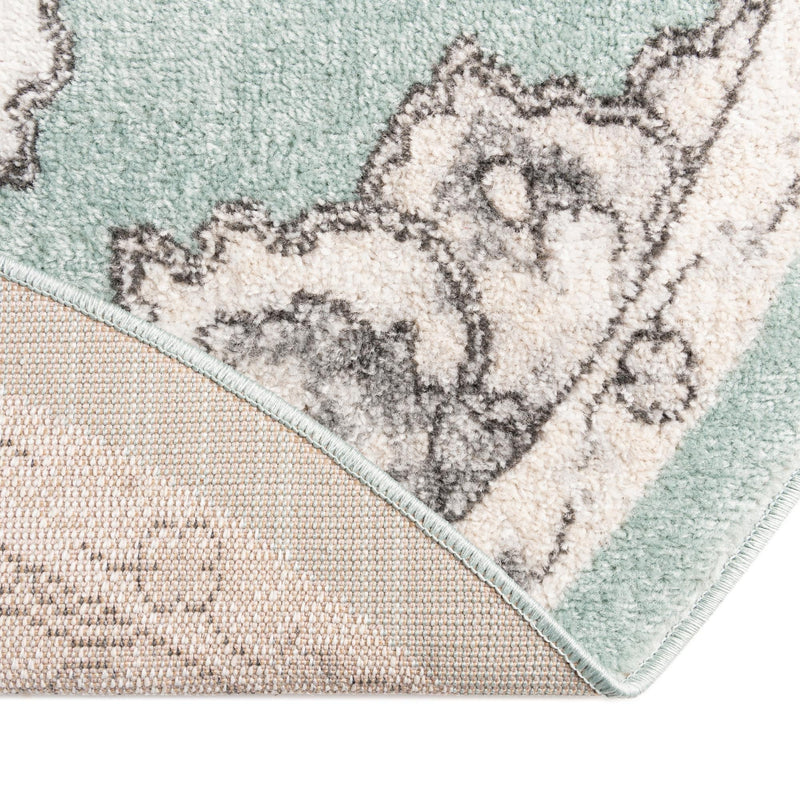 Beverly Grove Collection Area Rug - Melrose (Aqua) Round Aqua  lifestyle 45