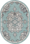 Beverly Grove Collection Area Rug - Melrose (Aqua) Oval Aqua  lifestyle 11