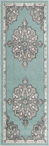 Beverly Grove Collection Area Rug - Melrose (Aqua) Runner Aqua  lifestyle 13