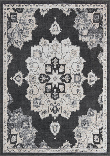 Beverly Grove Collection Area Rug - Melrose (Charcoal)