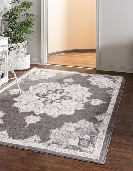 Beverly Grove Collection Area Rug - Melrose (Charcoal)