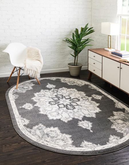 Beverly Grove Collection Area Rug - Melrose (Charcoal)