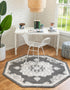 Beverly Grove Collection Area Rug - Melrose (Charcoal)