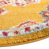 Beverly Grove Collection Area Rug - Melrose (Yellow) Round Yellow  lifestyle 33