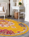 Beverly Grove Collection Area Rug - Melrose (Yellow) Oval Yellow  lifestyle 20