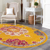 Beverly Grove Collection Area Rug - Melrose (Yellow) Oval Yellow  lifestyle 49