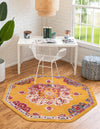 Beverly Grove Collection Area Rug - Melrose (Yellow) Octagon Yellow  lifestyle 16