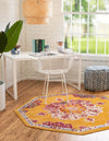 Beverly Grove Collection Area Rug - Melrose (Yellow) Octagon Yellow  lifestyle 21