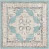 Beverly Grove Collection Area Rug -  Fairfax (Aqua) Square Aqua  lifestyle 10