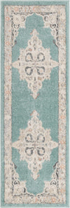 Beverly Grove Collection Area Rug -  Fairfax (Aqua) Runner Aqua  lifestyle 13