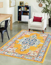 Beverly Grove Collection Area Rug -  Fairfax (Yellow) Rectangle Yellow  lifestyle 2