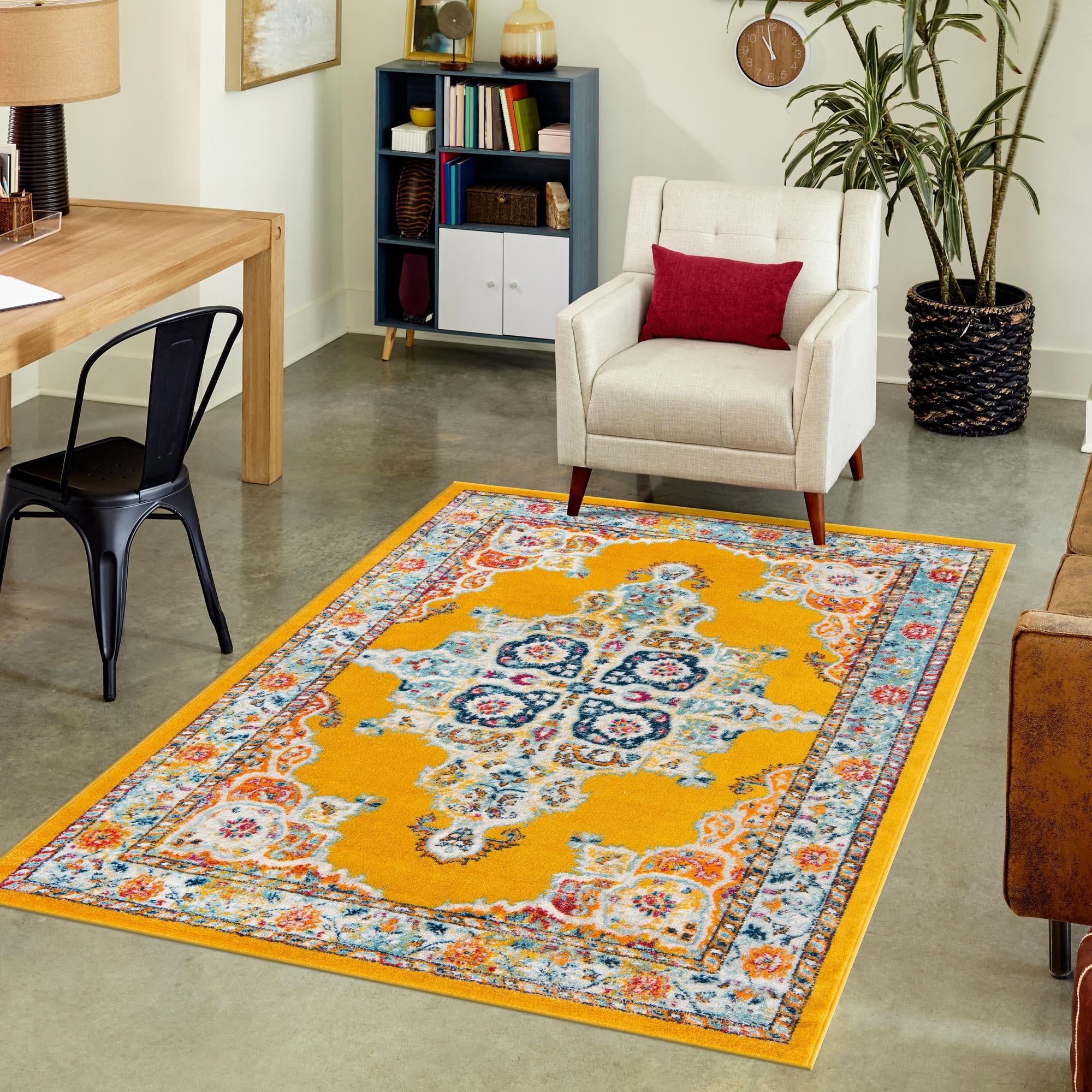 Beverly Grove Collection Area Rug -  Fairfax (Yellow)