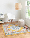 Beverly Grove Collection Area Rug -  Fairfax (Yellow) Square Yellow  lifestyle 22