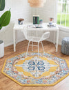 Beverly Grove Collection Area Rug -  Fairfax (Yellow) Octagon Yellow  lifestyle 24