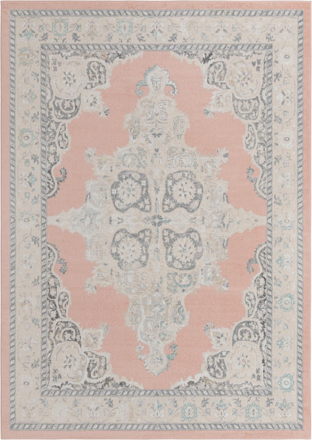 Beverly Grove Collection Area Rug -  Fairfax (Rose) Rectangle Rose Main