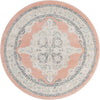 Beverly Grove Collection Area Rug -  Fairfax (Rose) Round Rose  lifestyle 9