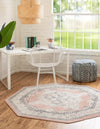 Beverly Grove Collection Area Rug -  Fairfax (Rose) Octagon Rose  lifestyle 22