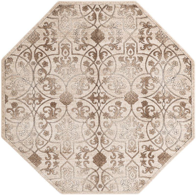 Andes Summit Collection Area Rug -  Merida Octagon Dark Beige  lifestyle 15