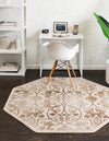 Andes Summit Collection Area Rug -  Merida Octagon Dark Beige  lifestyle 20