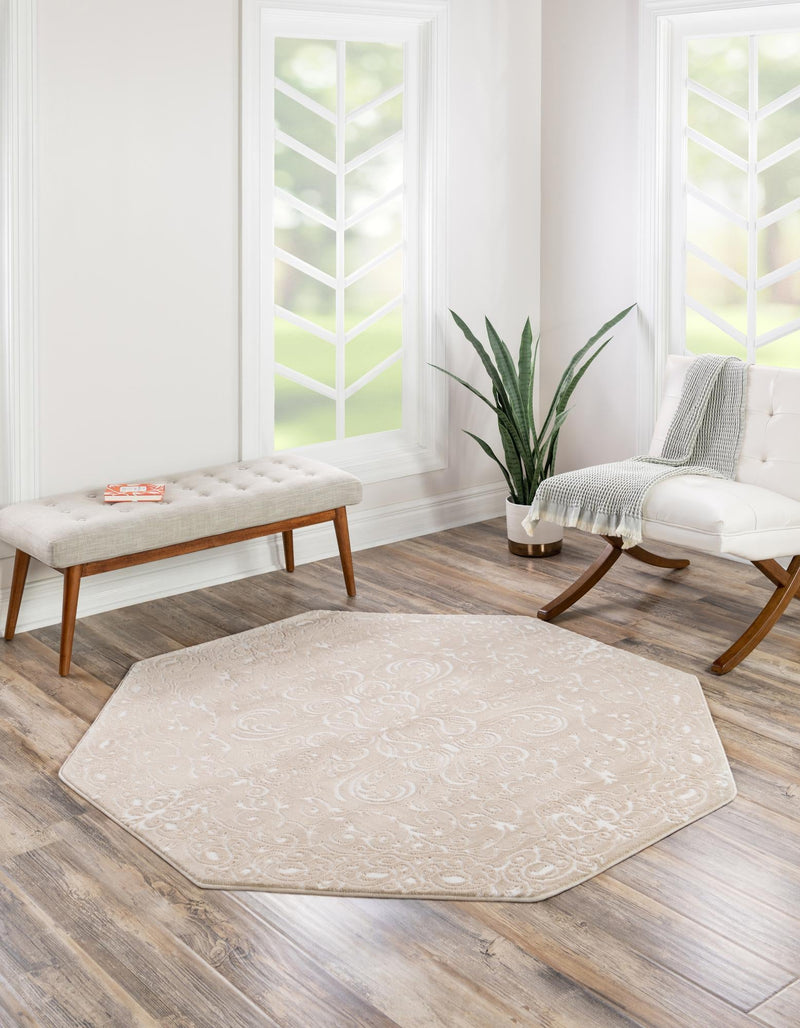 Andes Summit Collection Area Rug -  Lanín Octagon Beige  lifestyle 32