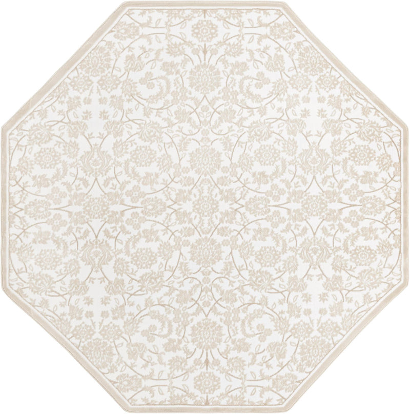 Andes Summit Collection Area Rug -  Chimborazo Octagon Snow White  lifestyle 14