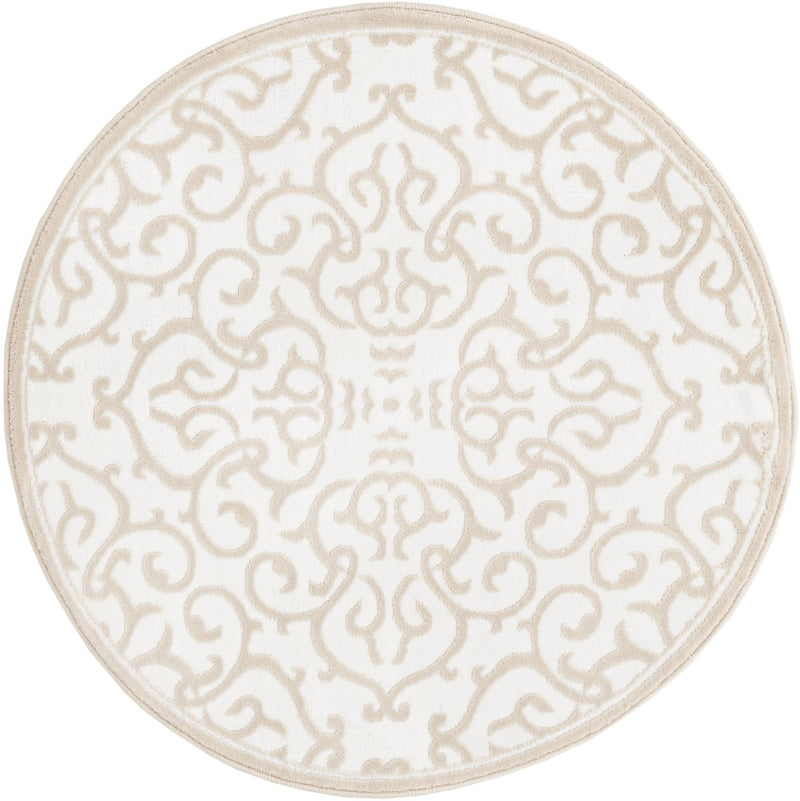 Andes Summit Collection Area Rug -  Pichincha Round Snow White  lifestyle 12