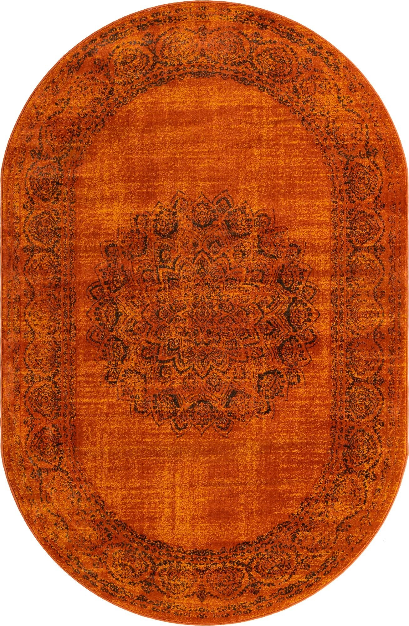 Ankara Elegance Collection Area Rug -  Mardin (Terracotta)