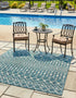 Seaside Lattice Collection Area Rug -  Pergola (Teal)