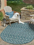 Seaside Lattice Collection Area Rug -  Pergola (Teal)