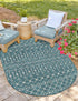 Seaside Lattice Collection Area Rug -  Pergola (Teal)