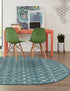 Seaside Lattice Collection Area Rug -  Pergola (Teal)