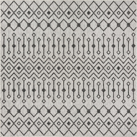 Seaside Lattice Collection Area Rug -  Pergola (Gray)