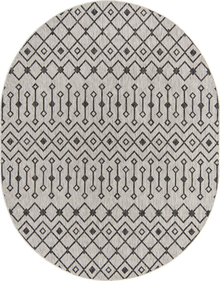 Seaside Lattice Collection Area Rug -  Pergola (Gray)