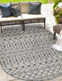 Seaside Lattice Collection Area Rug -  Pergola (Gray)