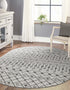 Seaside Lattice Collection Area Rug -  Pergola (Gray)