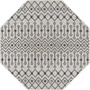 Garden Lattice Oasis Collection Area Rug -  Pergola (Gray) Octagon Gray Main