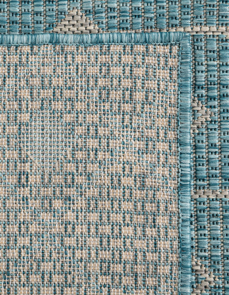 Garden Lattice Oasis Collection Area Rug -  Pergola (Aqua) Octagon Aqua  lifestyle 10