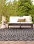 Seaside Lattice Collection Area Rug -  Pergola (Charcoal Gray)